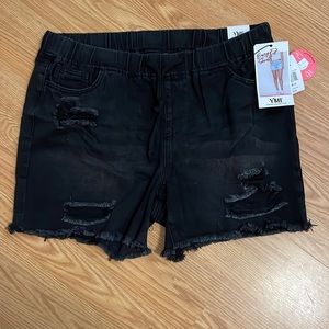 YMI black denim shorts